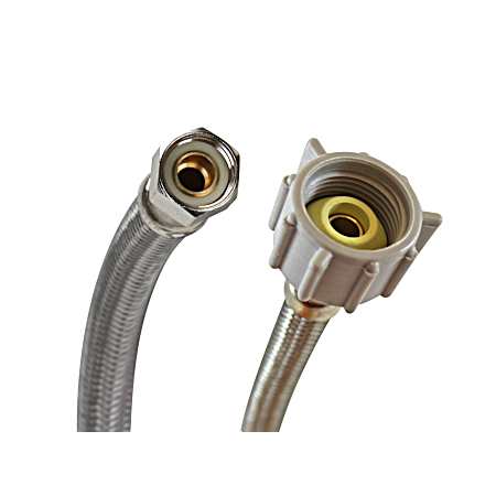 3/8 in Female compression x 7/8 in Female Ballcock 20 in Braided Stainless Steel Toilet Connector