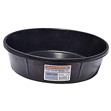 3 gal Black Heavy-Duty Round Rubber Feeder