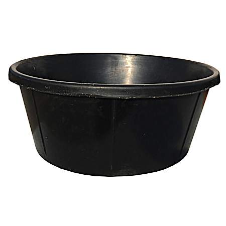6 gal Black Round Rubber Tub