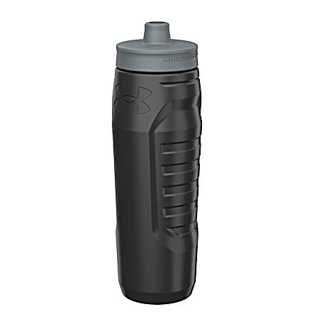 32 oz Black/Pitch Gray Sideline Squeeze Water Bottle
