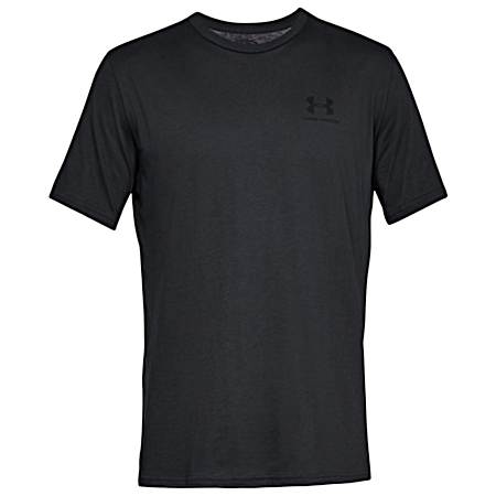 Men's Black Sportstyle Chest Logo Short Sleeve Shirt