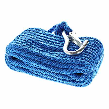 50 ft Blue Solid Braid Rope w/ Hook