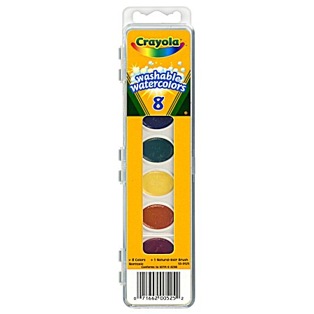 Washable Watercolors - 8 Ct