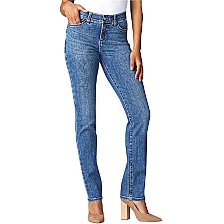 Women's Flex Motion Juniper Blue Straight Leg Jeans