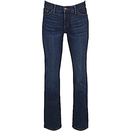 Women's Flex Motion Royal Chakra Blue Straight Leg Long Jeans