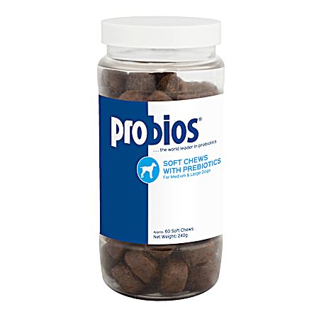 240 g Soft Chews w/ Prebiotics for Medium & Large Dogs - 60 Ct