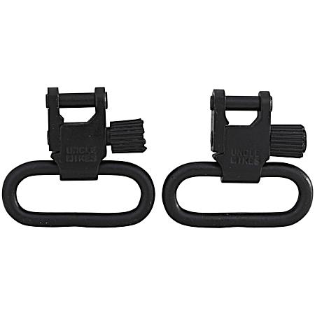 1 in Black Quick Detach Super Sling Swivels - 2 Pk