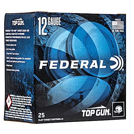 12 Gauge Top Gun Target Load 2-3/4'' 8 Shot Shotshells - 25 Rounds