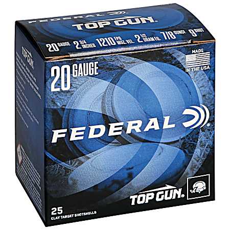 20 Gauge Top Gun Target Load 2-3/4'' 9 Shot Shotshells - 25 Rounds