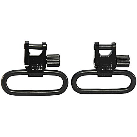 1.25 in Black Quick Detach Super Gun Sling Swivels - 2 Pk