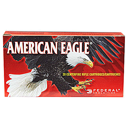 .30-06 Springfield American Eagle 150 Grain FMJBT Centerfire Rifle Cartridges - 20 Rounds