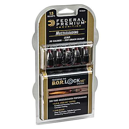 Premium .50 Caliber Lead Muzzleloader Bullets - 15 Pk