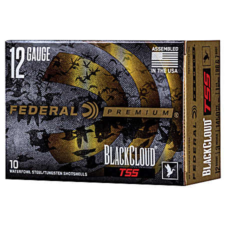 12 Gauge Premium Black Cloud TSS Steel/Tungsten BB and 7 Shot Waterfowl Shotshells - 10 Rounds