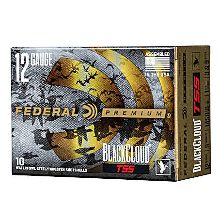 12 Gauge Premium Black Cloud TSS Steel/Tungsten Waterfowl  3'' 3 & 9 Shot Shotshells - 10 Rounds