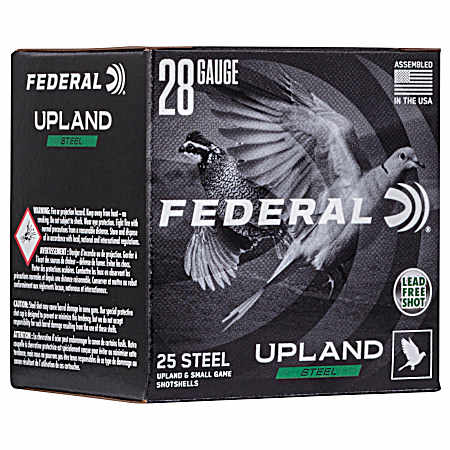 28 Gauge Upland Steel 2-3/4'' 6 Shot Shotshells - 25 Rounds