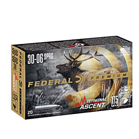 .30-06 Springfield Premium Terminal Ascent 175 Grain Rifle Cartridges - 20 Rounds