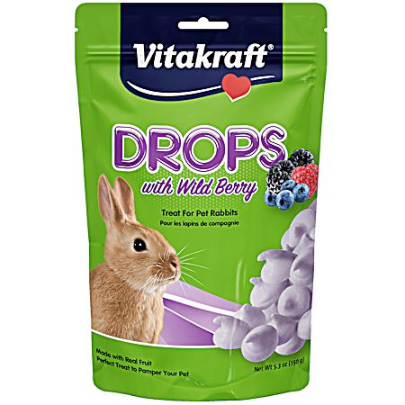 5.3 oz Drops w/ Wild Berry Rabbit Treat