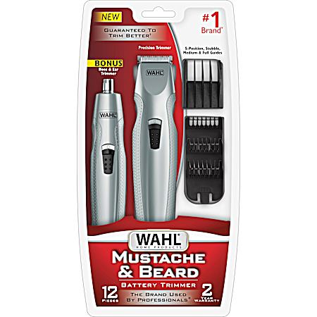 Mustache & Beard Battery Trimmer Combo Kit