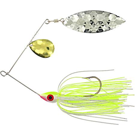 Game Getter Chartreuse Shad Colorado & Willow Blade Spinner Bait