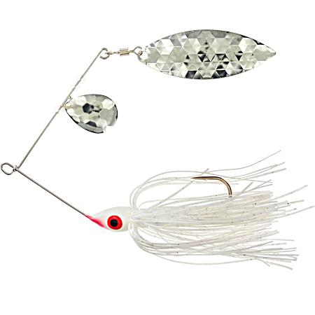 Game Getter White Colorado & Willow Blade Spinner Bait