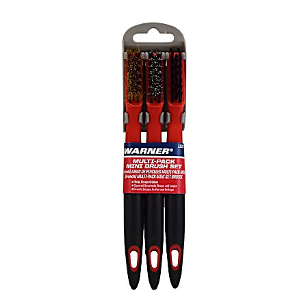 Multi-Pack Nylon, Brass & Stainless Steel Mini Brush Set - 3 Pk