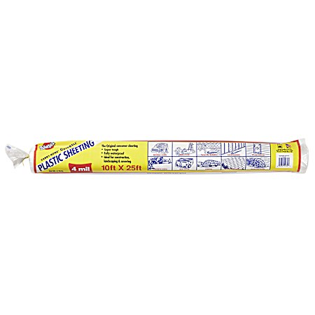 4 MIL Plastic Sheeting - 10 Ft. x 25 Ft.
