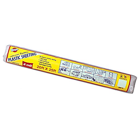 4 MIL Plastic Sheeting - 20 Ft. x 25 Ft. Clear