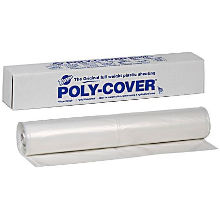 6 MIL Poly Plastic Sheeting - 20 Ft x 100 Ft Clear