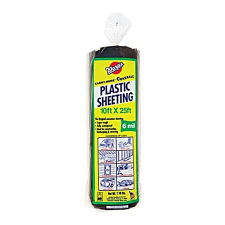 6 MIL Plastic Sheeting - 10 Ft. x 25 Ft. Black