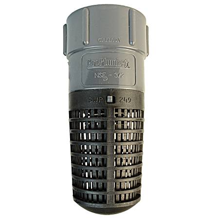 3/4 in Black Plastic Foot Valve