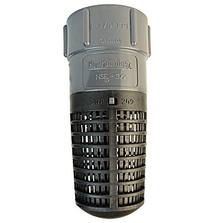 1-1/4 in Black Plastic Foot Valve