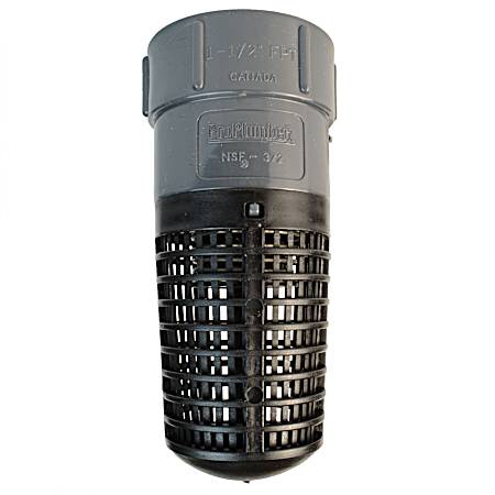 1-1/2 in Black Plastic Foot Valve