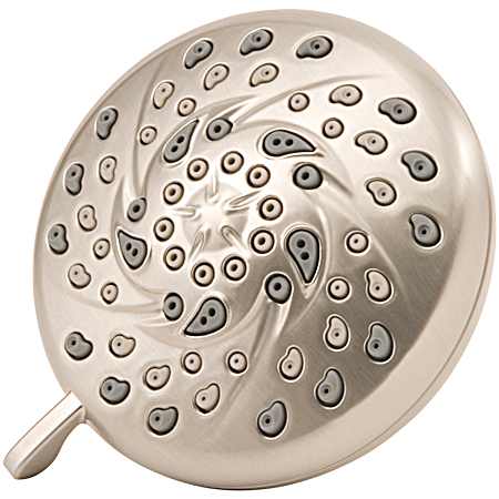 Fixed 5-Settings Brushed Nickel Showerhead