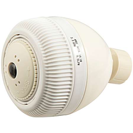 White 3-Setting Fixed Shower Head