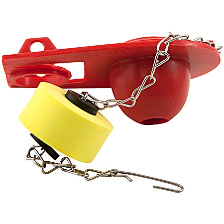 2 in Red Universal Toilet Flapper w/ Water Saving Float