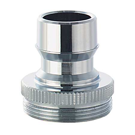 Chrome Dishwasher Faucet Snap-Fit Dual Thread Adapter