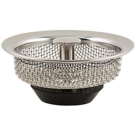 3-1/2 in Deluxe Stainless Steel Mesh Basket Strainer
