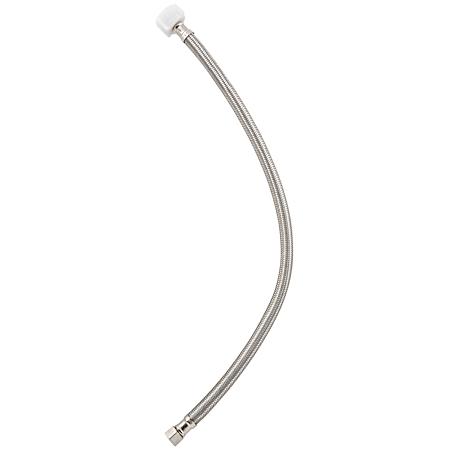 3/8 in OD x 20 in Stainless Steel Braided Toilet Supply Line w/ Flexible Connector
