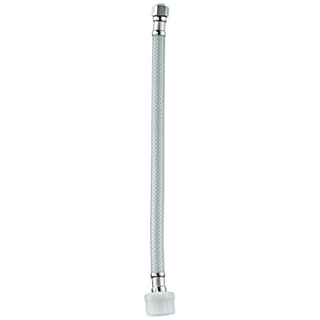 1/2 in FIP x 12 in Stainless Steel/Nylon White Toilet Supply Line