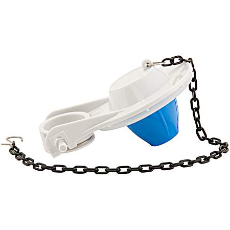 2 in Blue/White Premium Toilet Flapper