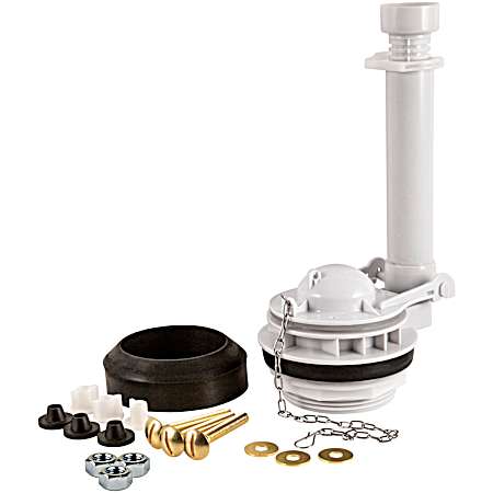 3 in Adjustable Flush Valve Repair Kit w/ Gasket & Bolts