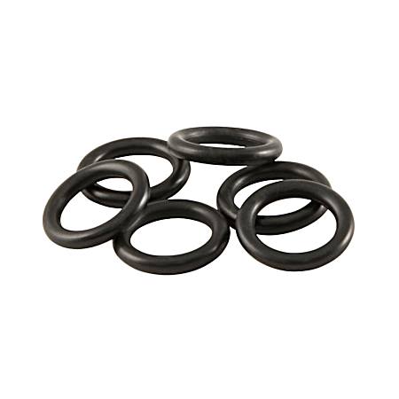 3/8 in x 9/16 in Black O-Rings - 6 Pk