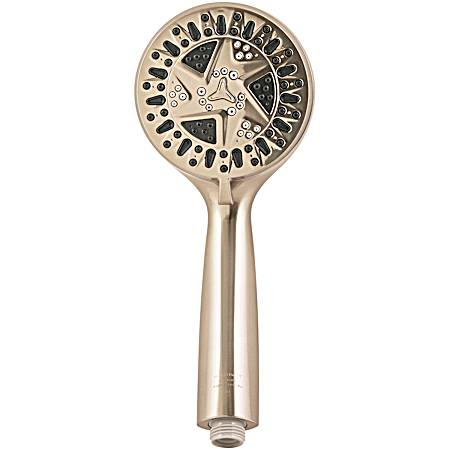 4.25 in Brushed Nickel SpaMassage Handheld Shower Head w/ 6 Sprays