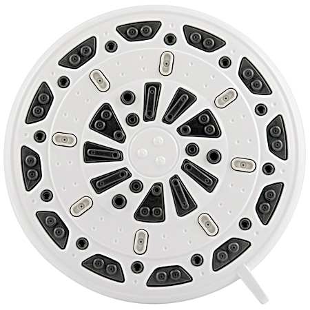 5 in White Serene Fixed Shower Head w/ 3 Sprays