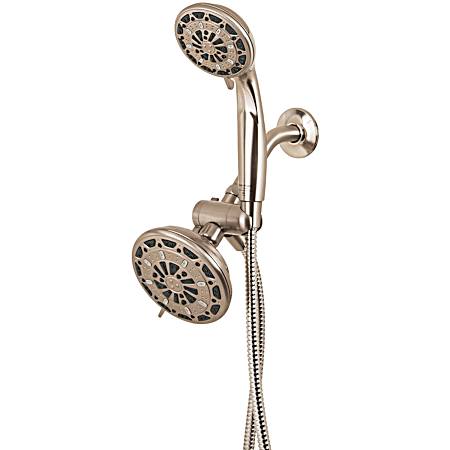 4 in & 5 in Brushed Nickel Serene Premium Combo Shower Head w/ 6 Sprays