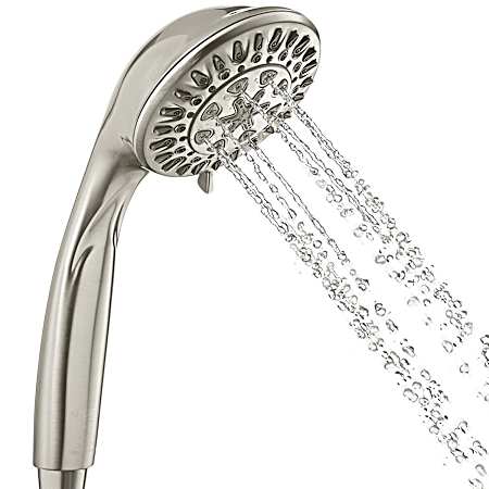4 in Brushed Nickel ShowerSense Handheld Shower Head w/ 6 Sprays