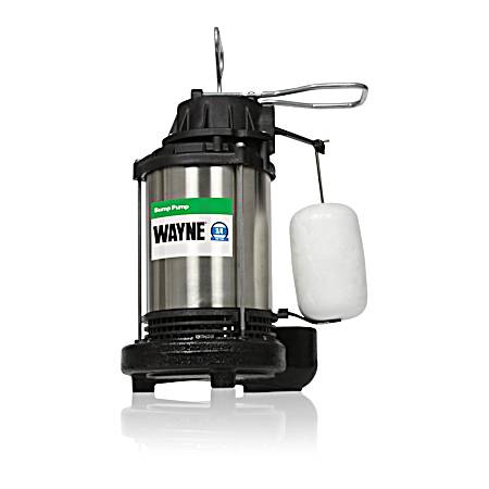 3/4 HP Stainless Steel & Cast Iron Submersible Sump Pump