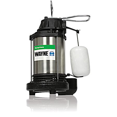 1 HP Cast Iron & Stainless Steel Submersible Sump Pump