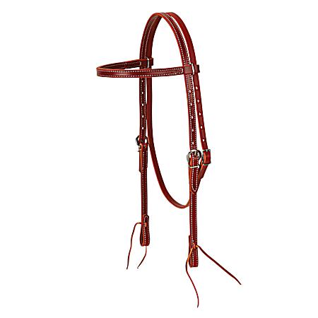 Burgundy Latigo Leather Browband Headstall
