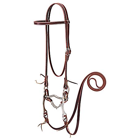 Latigo Leather Browband Bridle w/ Single Cheek Buckle